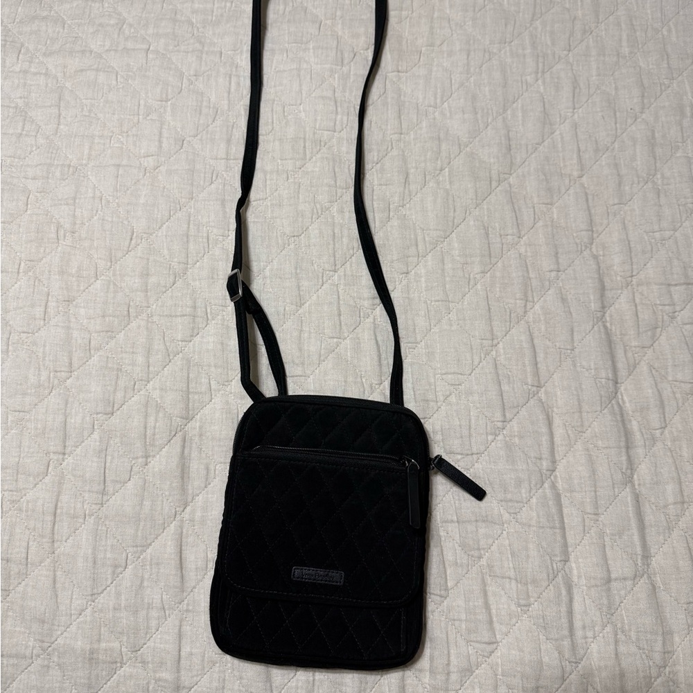 Vera Bradley Black Quilted Flap Crossbody